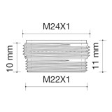 adaptador M22x1-M24x1 | drena | plastisan